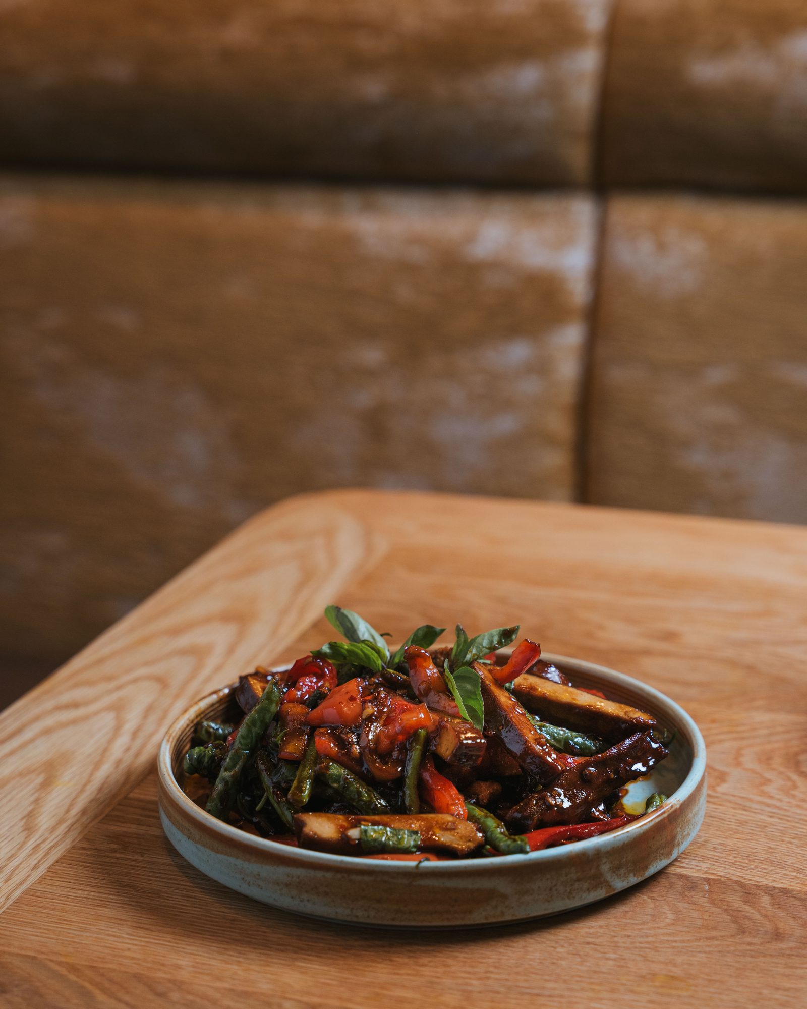 Drunken noodles, wok-tossed