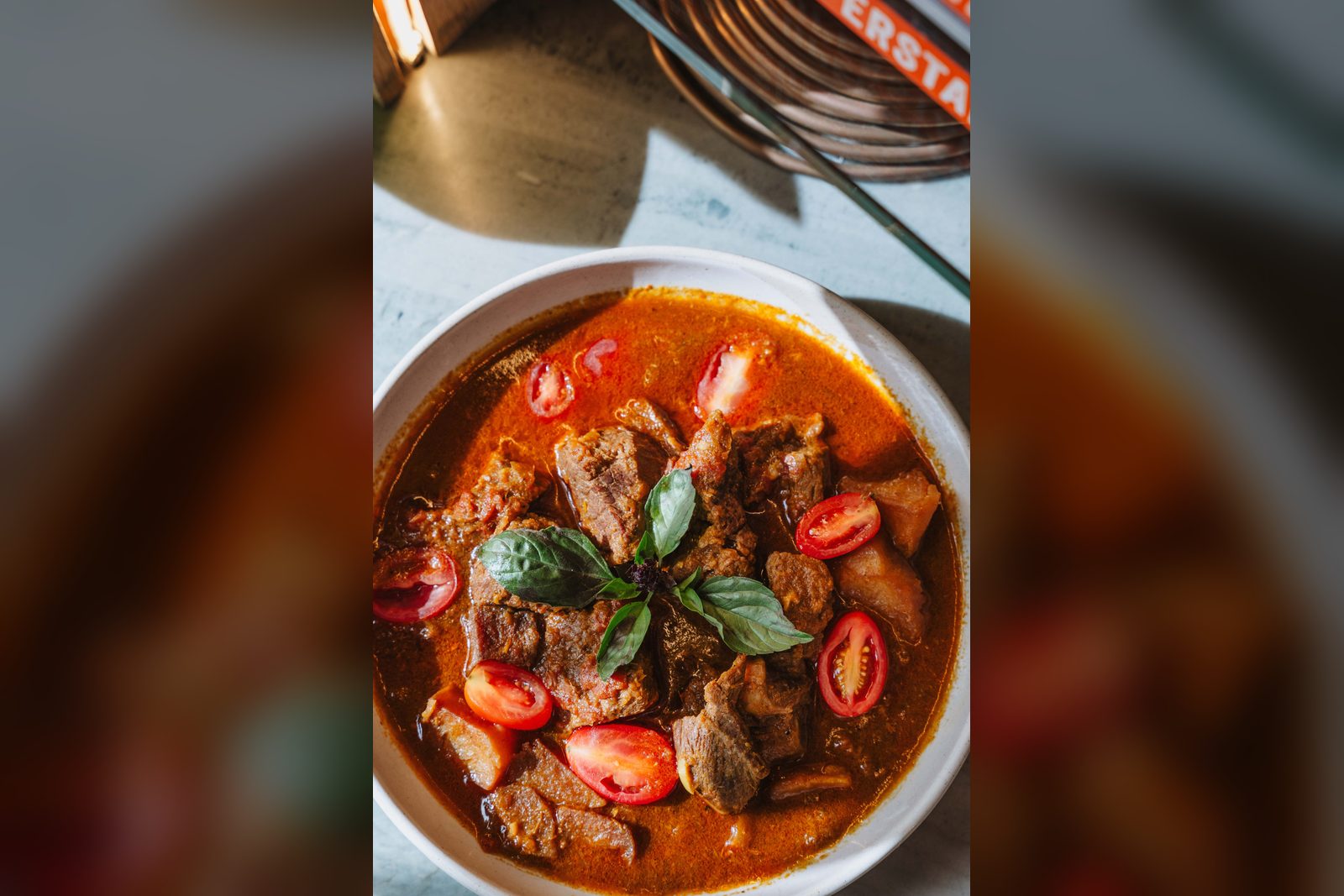 Samusa soup with all the fixings